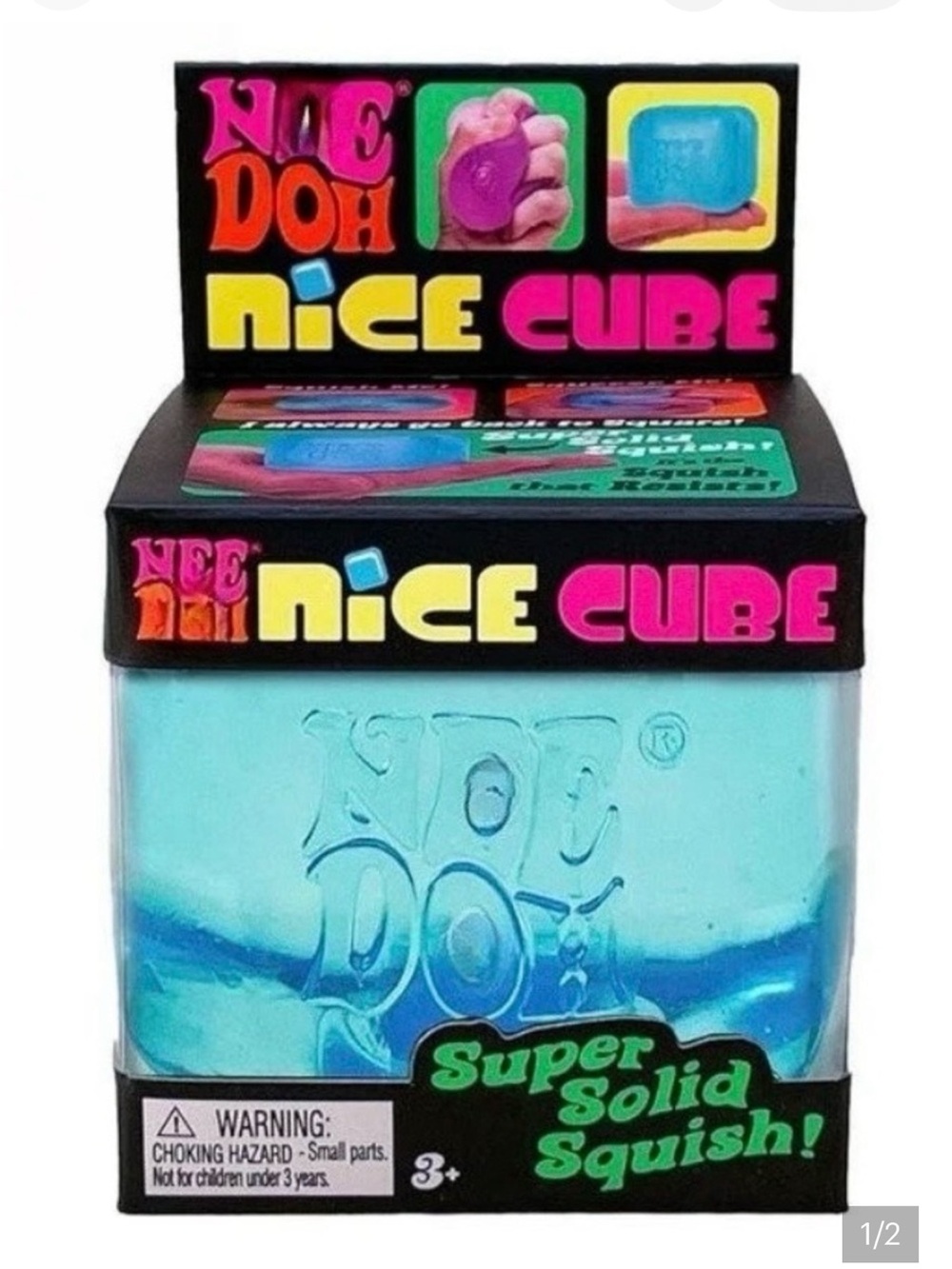 Nee Doh Nice Cubes Ice Cube Toy Fidget Super Solid Squish